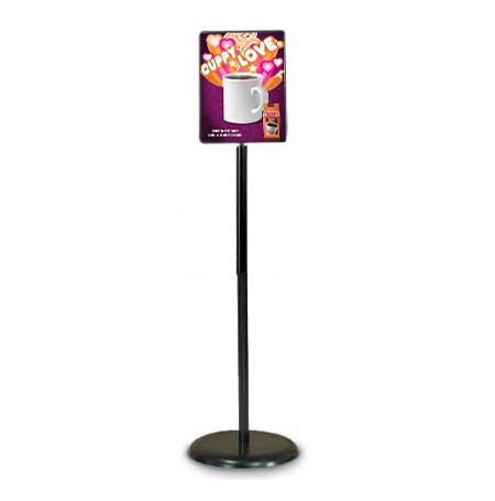 7 x 11 Poster Sign Stand Holder 7 x 11 | Black Aluminum