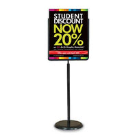 24 x 36 Literature Poster Sign Stand Pedestal Holder | Black Aluminum