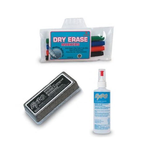 OPTIONAL ACCESSORIES: STANDARD MARKER SET, ERASER, and SPRAY CLEANER