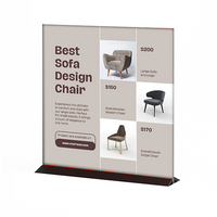 Modern Mount Poster Board Display 48" Wide with Steel Base - Floor Sign Holder