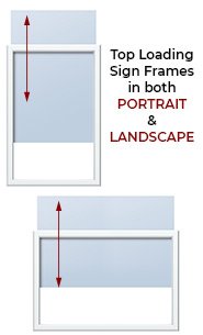 8.5x11 Pedestal Sign Holder with Square Base (Slide-In Design)