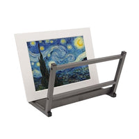 Tabletop Mini Gallery Art Bin | Choose 4 Rack Finishes | Optional Protective Print Sleeves