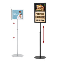 ADJUSTABLE SIGN HOLDER 11x14 FRAME IN VERTICAL FORMAT (SHOWN in SILVER)