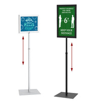 ADJUSTABLE SIGN HOLDER 11x14 FRAME IN VERTICAL FORMAT (SHOWN in SILVER)