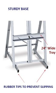 COMMERCIAL Aluminum Studio Easel 68" High with Superior Strength, is Lightweight, Portable, Easy-to-Store