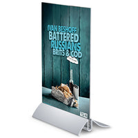 8 1/2" CRESCENT BASE UPRIGHT SIGN POSTER DISPLAY 