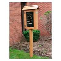 12x20 Freestanding Outdoor Letter Board Info Center is available in 6 Plastic Lumber Finishes