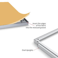 With the Silicone Edge Sewn into the Fabric, Simply Insert the 72x60 Graphic into the SEG Frame Recessed Grooves