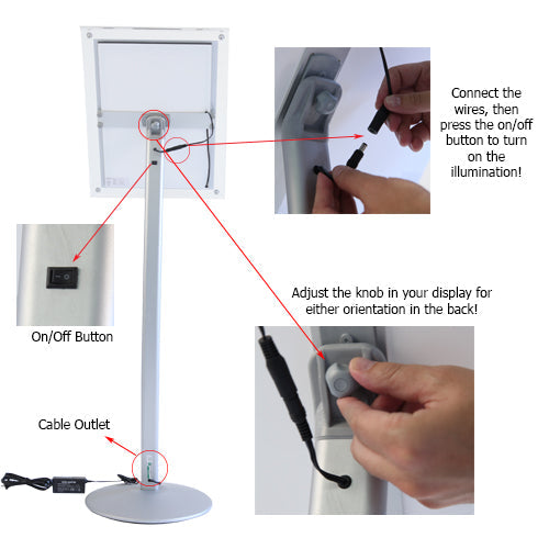 Get to know your display Lighted Curved Post Sign Holder Stand!