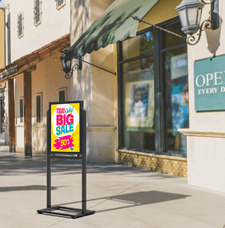 Outdoor Weather Warrior Sign Holder Stand 22x28 | Weatherproof Heavy-Duty for Posters and Signs