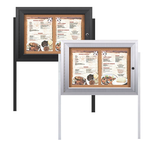 MENU CASE SHOWN: 8.5 x 11 MENUS (2) ACROSS | AVAILABLE IN SILVER, BLACK, DARK BRONZE & GOLD