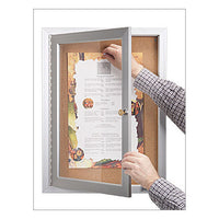 Outdoor Enclosed Menu Case with Posts | Restaurant Menu Display with Lockable Single Door in 15 Sizes