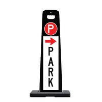 Parking with Arrows Vertical Panel with 9 LB Base