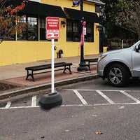 24" Rocking Outdoor Portable Parking Lot Sign | 72" Post