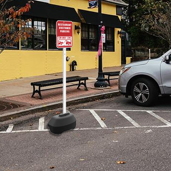 24" Rocking Outdoor Portable Parking Lot Sign | 72" Post