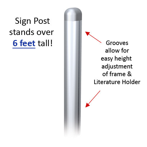 POSTO-STAND™ Sign Holder with 22x56 Poster Snap Frame | Double-Sided Frame with Weighted Base