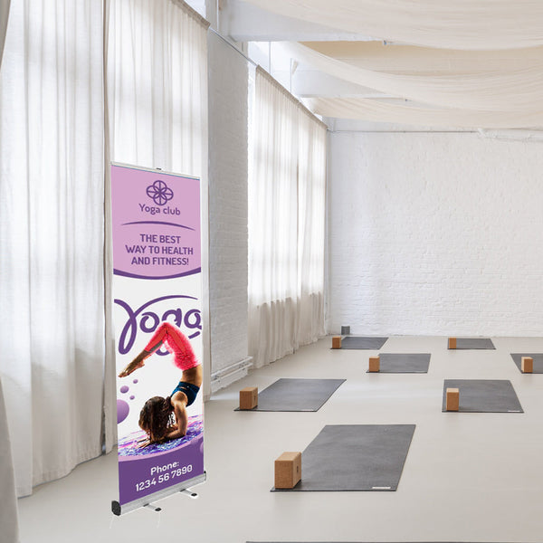 EVEREST Lightweight Retractable Banner Stand | 31.5" Wide Banner | Single Sided Bannerstand