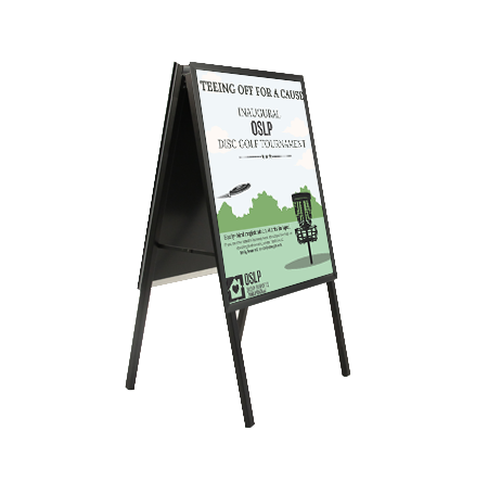 A-Frame 17x23 Sign Holder | with SECURITY SCREWS on Snap Frame 1 1/4" Wide