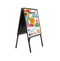 A-Frame 12x36 Sign Holder | with SECURITY SCREWS on Snap Frame 1 1/4" Wide