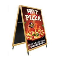 A-Frame 24x60 Sign Holder | WOOD Snap Frame 1 1/4" Wide