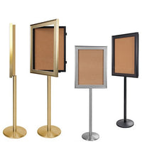 SwingStand Metal Framed Designer Bulletin Board Stands | Single Sided Display Case