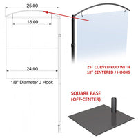 Swinging Banner Sign Floor Stand - Two-Sided Graphic Display with Adjustable Post Height of 7 Feet