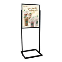 1 Tier Information Board 24x36 with Sturdy Rectangular Base Sign Stand and Top Load Poster Holder