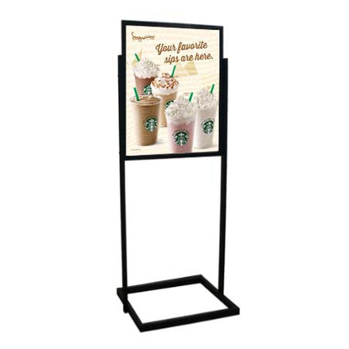 1 Tier Information Board 24x36 with Sturdy Rectangular Base Sign Stand and Top Load Poster Holder