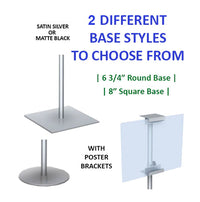 Tabletop Sign Stands | Double Sided - Poster Bracket Display