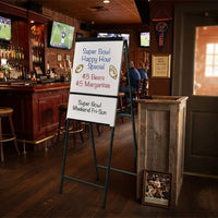 A-FRAME DRY ERASE EASEL DISPLAYS WITH WHITE ALUMINUM BOARD (FOLDING LEG POSTS)