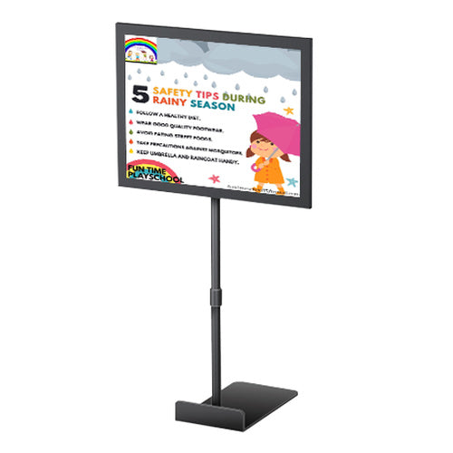11 x 14 Lightweight Countertop Pedestal Displays - Adjustable Height Stand