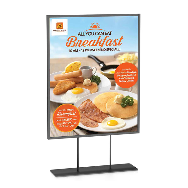 8 1/2 x 11 Countertop Display Frame Stand | Advertising and Promotinal Slide-In Sign Holder for Flat Surfaces