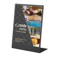 8 1/2 x 11 Countertop Sleeve Display - Angled Sign Frame Stand with Quick Change Slide-in Feature