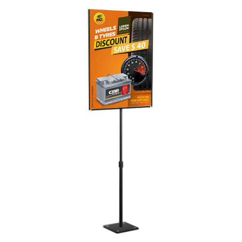 11 x 14 Lightweight Countertop Pedestal Display Stand - Adjustable Height - Double-Sided