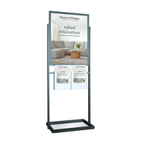 Heavy Duty Information Center 22x28 Bulletin Sign Holders (4 Catalog Holders)