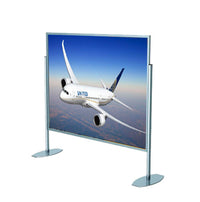 Super Large Format Portable Poster Stand Display | 48x72 Poster Sign Holder | Two Posts with Steel Bases