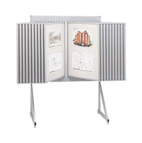 Straight Line Multi Panel Vinyl Tackboard Floor Displays in 3 Sizes