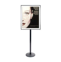 Classic SwingStand Poster Display with Metal Post | One-Sided, Swing Open Metal Picture Frame in 4 Sizes