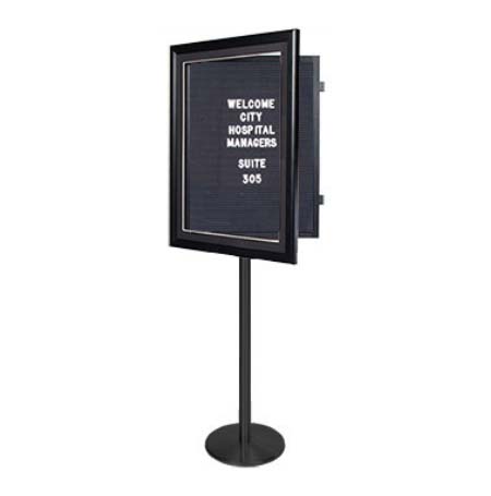 18x24 Designer Wood Letter Board SwingStand | with Single-Sided SwingFrame Enclosed Letterboard in 9 Wood Finishes