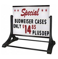 Swinger Roadside Deluxe Message Board Sign | 2-Sided White Letter Board with Letter Tracks